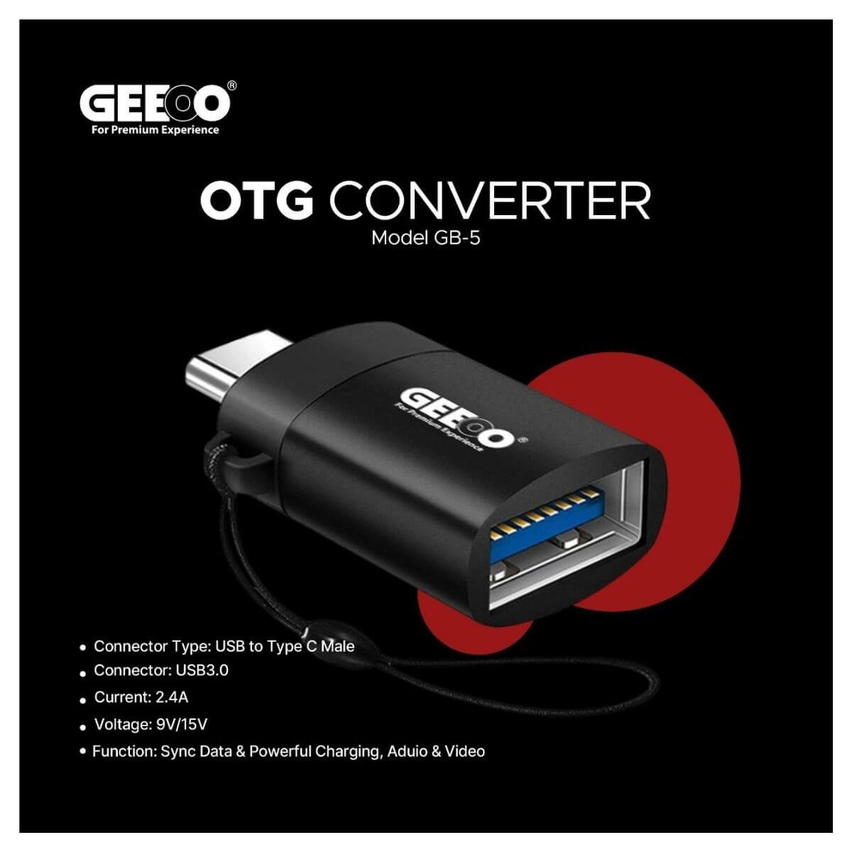 GEEOO GB5 {Type-C} OTG Converter Cable BD