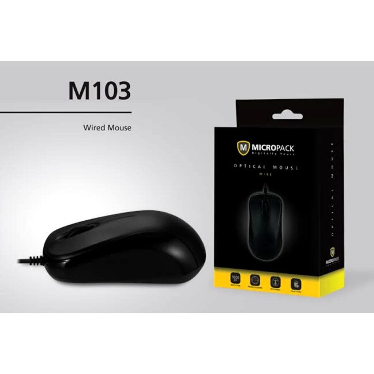 Micropack M103 Wired Mouse {Poly} BD