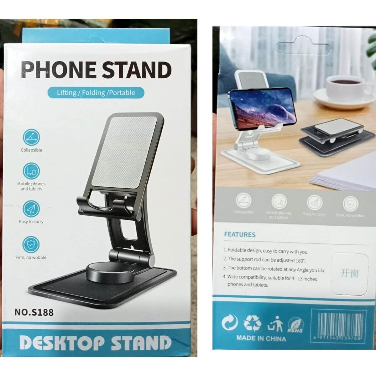 S188 Lifting Folding Portable PHONE STAND BD