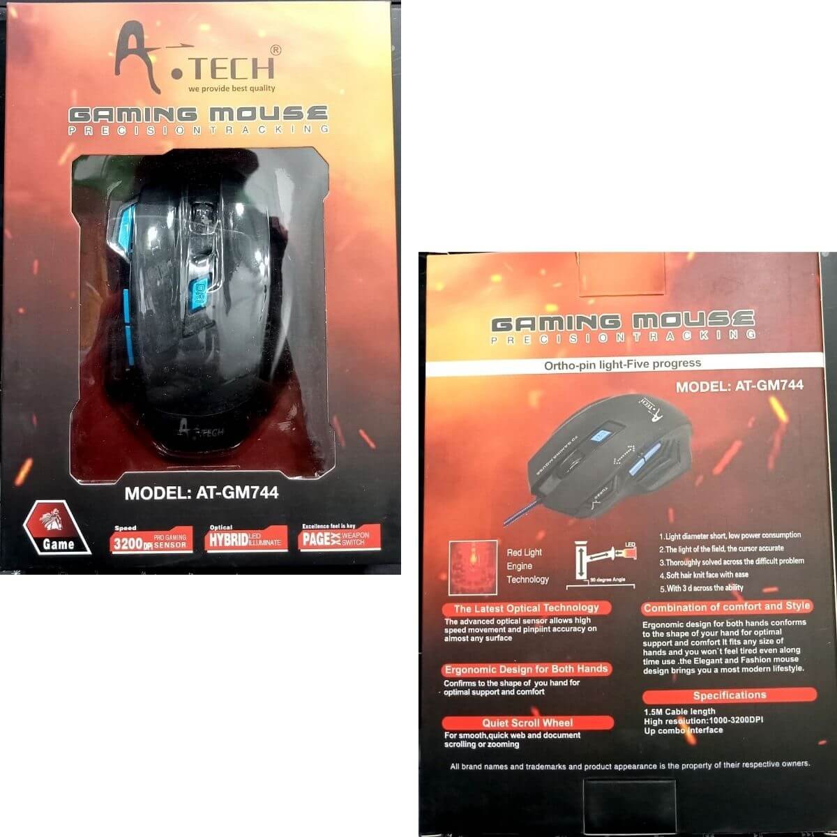 A.tech AT-GM744 Gaming Mouse {Poly} BD