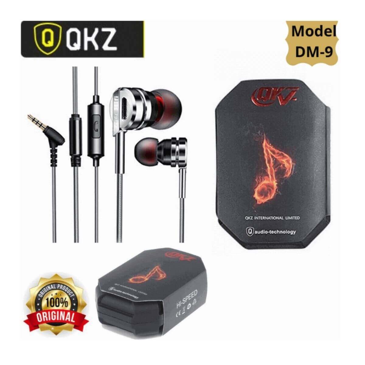 QKZ Dm10  Orginal Earphone Black Dm 10 Bd