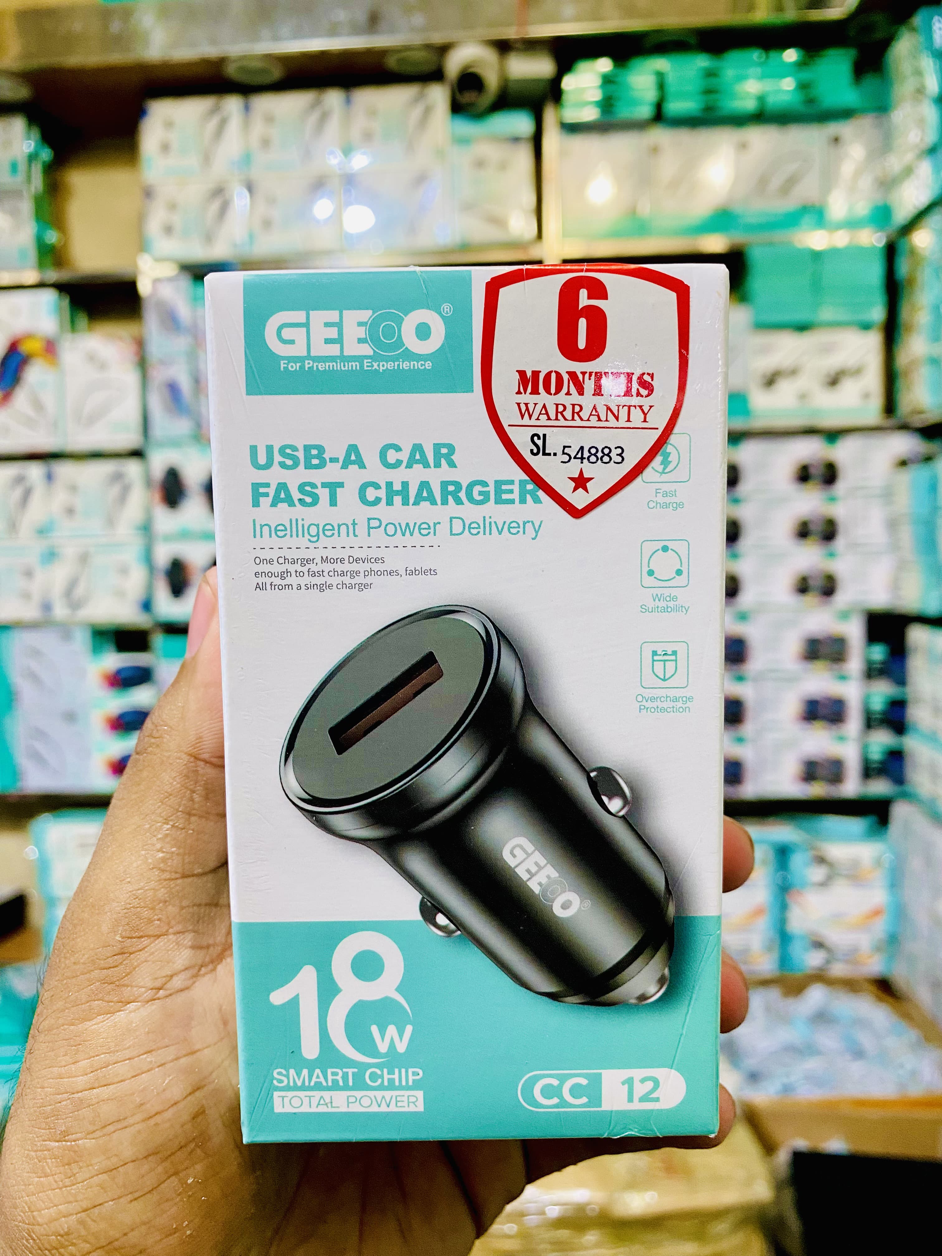 GEEOO C12 18Watt Mode Fast Car Charger BD