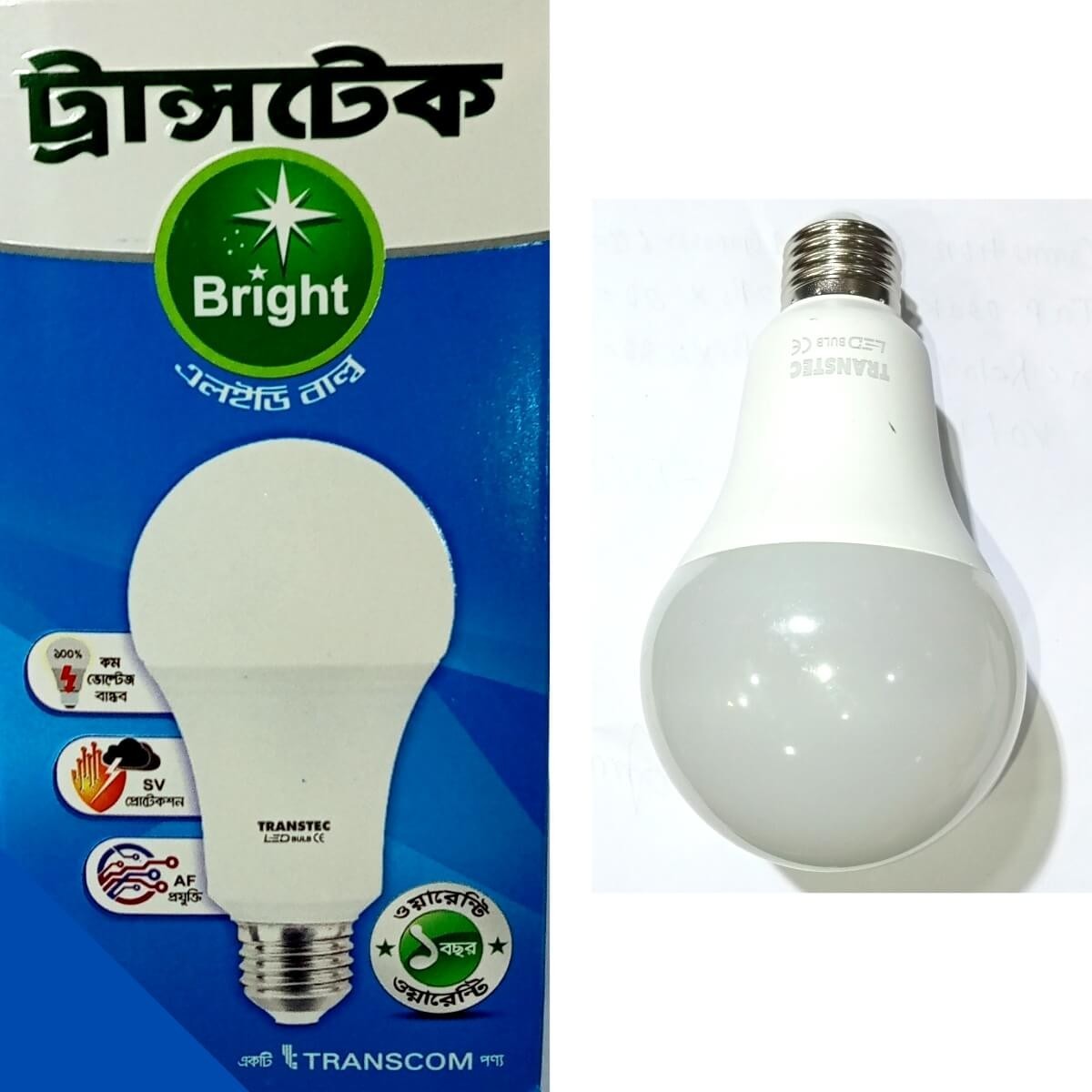 Transtec Bright 9Watt LED Bulb প্যাচ টাইপ... BD