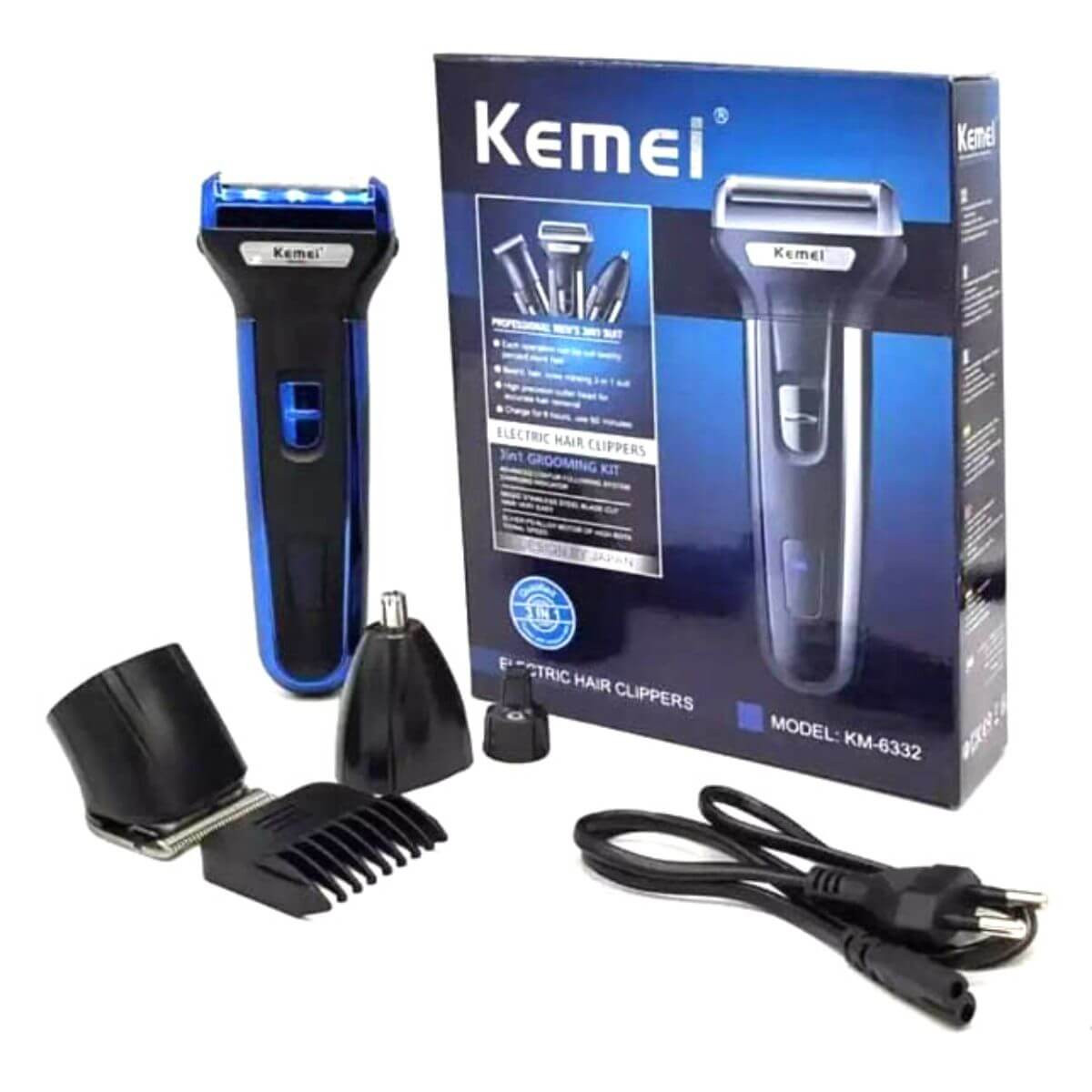 Kemei Km 6330 3 In 1 Hair Clipper Grooming Kit Tri...... BD