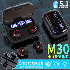 TWS M30 Bluetooth Earbud Touch Digital Display