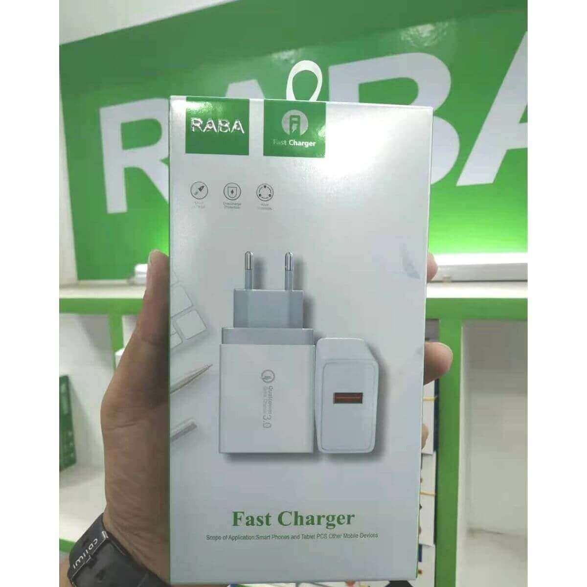 RABA B6 Type-C 24W QC3.0 Fast Charger BD