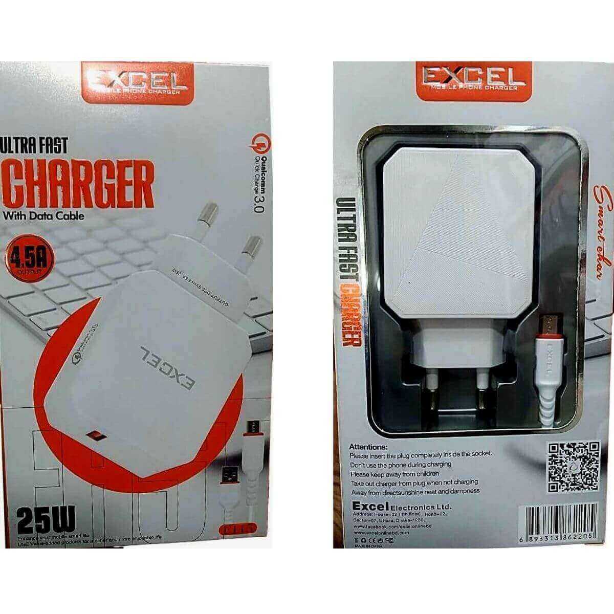 Excel Charger E115 25W 4.5A Micro BD