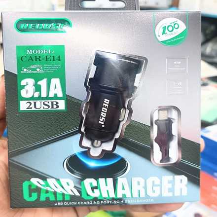 Recrsi Car Charger Model :  CAR-E14 2USB