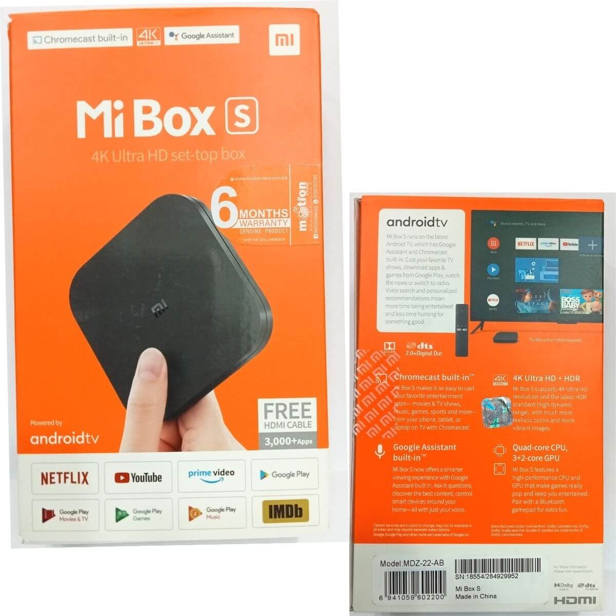 Mi Box 4k Ultra HD Android TV Box{poly} BD