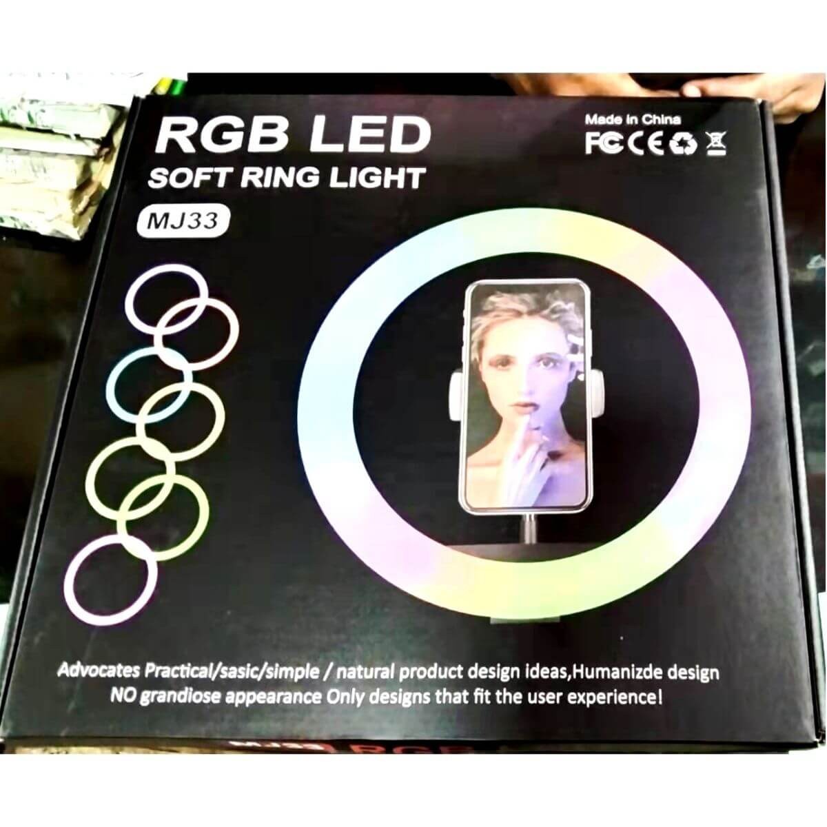 RGB LED Soft Ring Light MJ33 {স্ট্যান্ড সহ}... BD