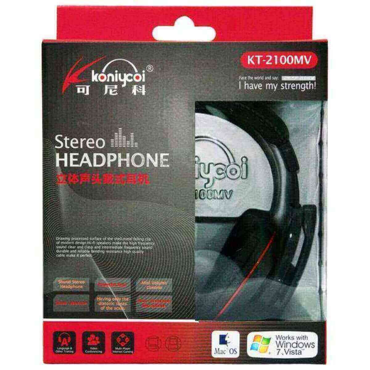 Koniycoi KT-2100MV Stereo Headphones With Mic Bd