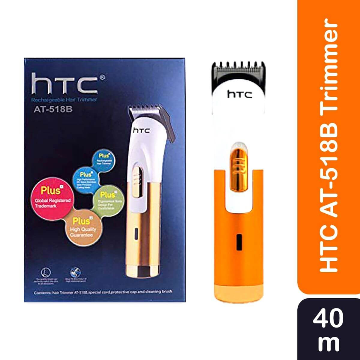 HTC AT 518B Rechargeable Hair Clipper And Trimmer BD