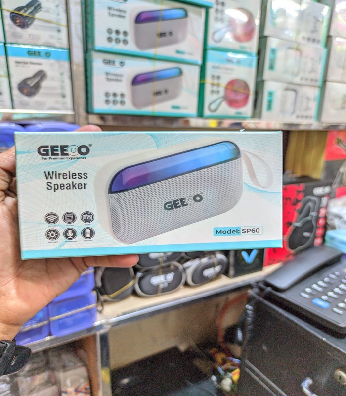 GEEOO Model SP60 Wireless Speaker With RGB Lighting & Powerful Sound