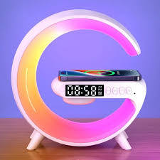 G63 Wireless Charging Light Led Wireless Table Speaker Color Changing Alarm Clock Changer
