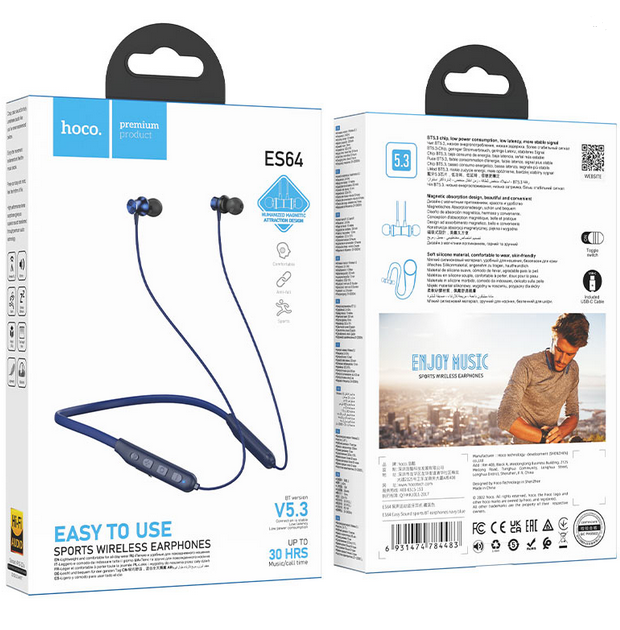 Hoco ES64 Easy Sound Sports Bluetooth Neckband (Original)