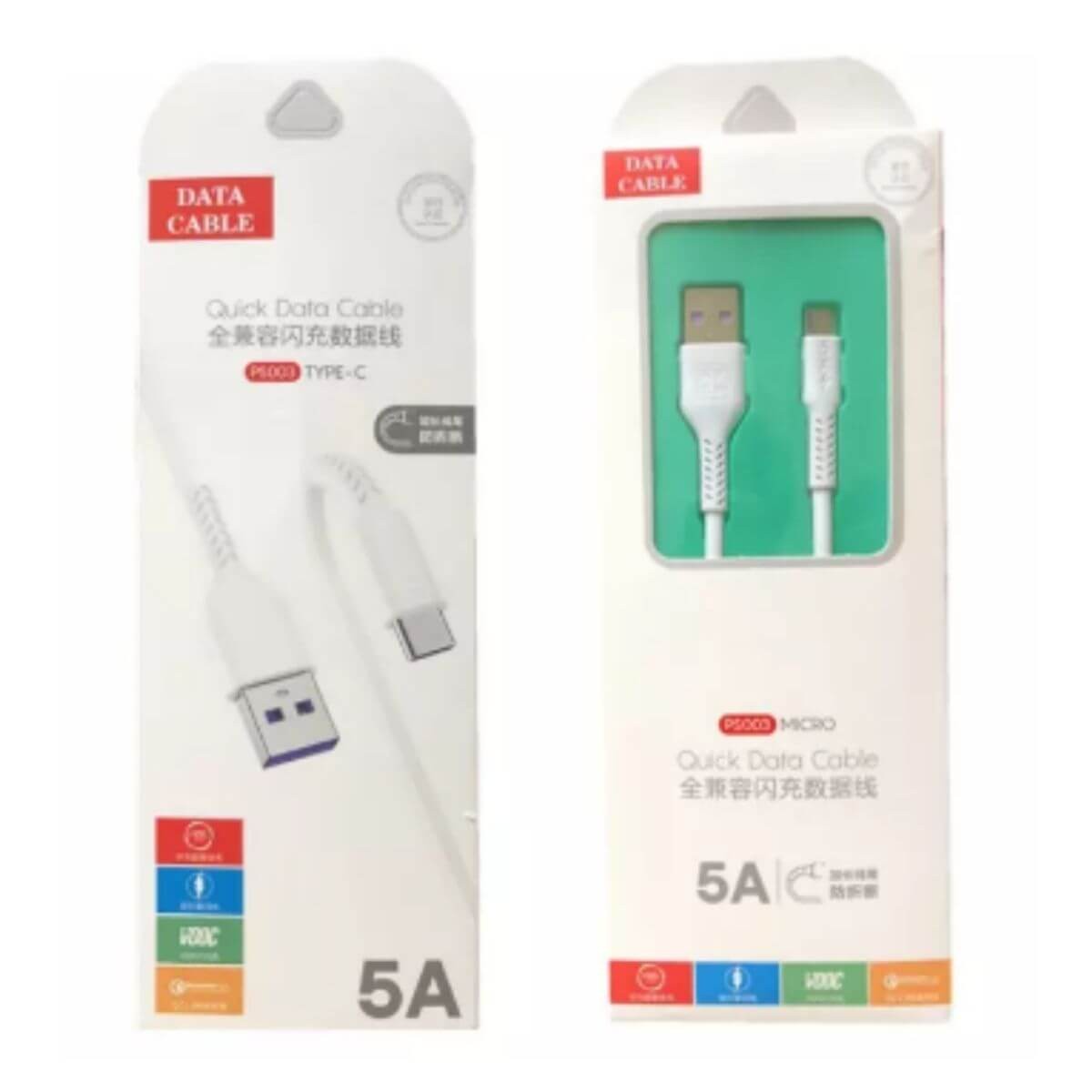 5A Fast Charging Iphone USB Data Cable White