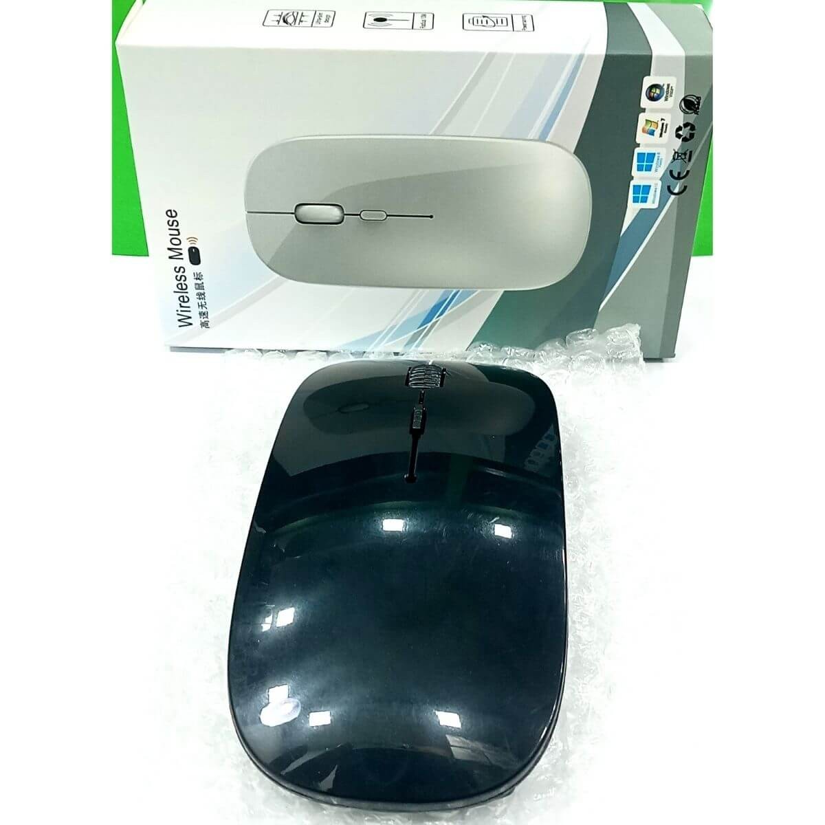 Apple Chinese Black & White Wireless Mouse{Poly} BD