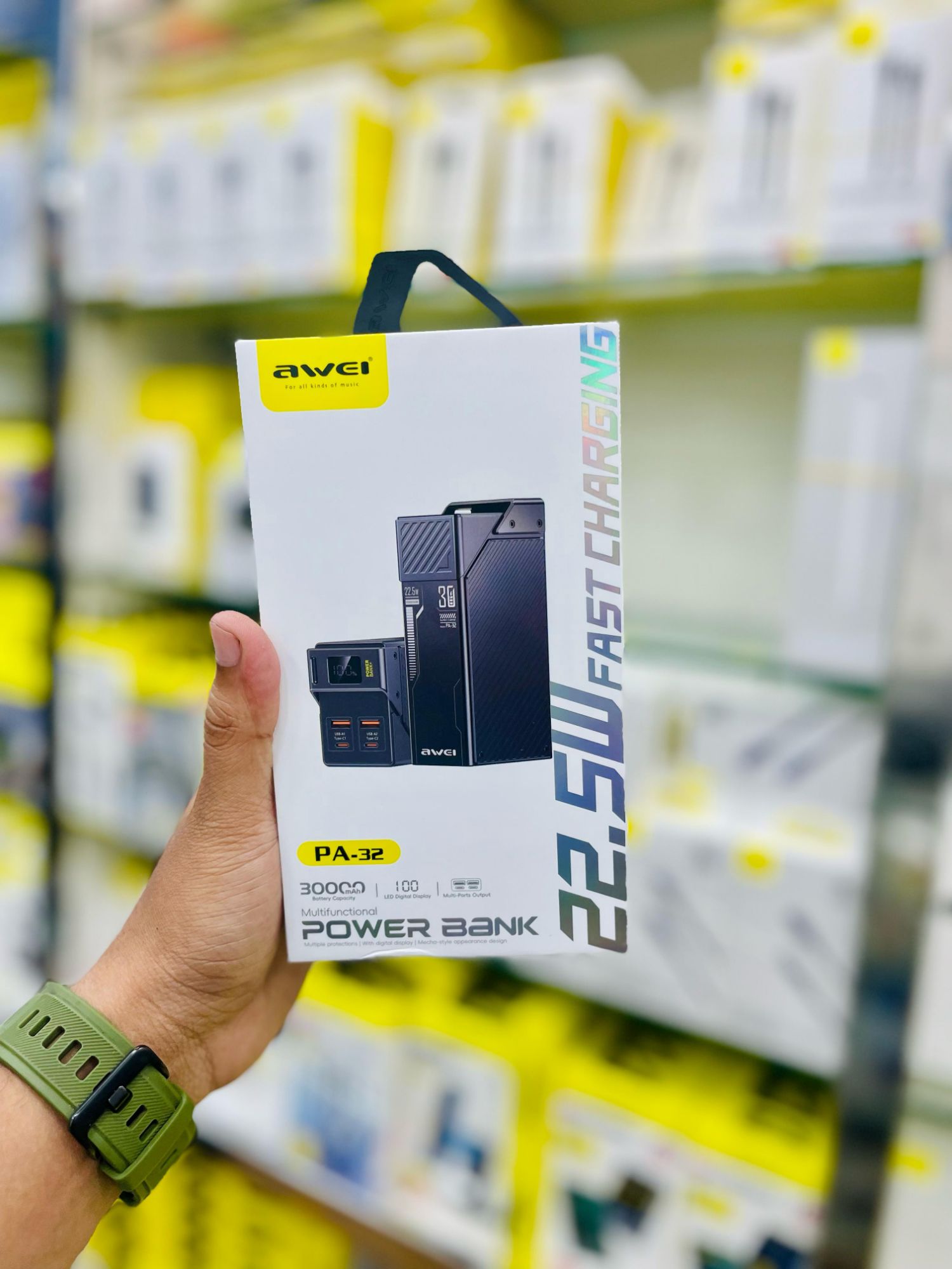 Awei PA32 30000mah 22.5W Fast Charging Multifunctional Powerbank