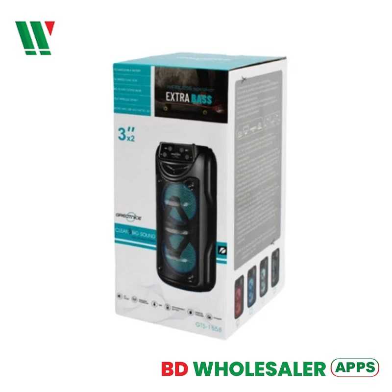 GTS 1556/1557 Wireless Bluetooth Speaker 3″*2 with Mic BD